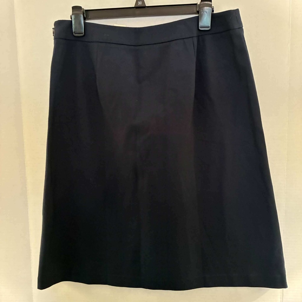 Talbots Skirt Womens 10 Navy Blue NWT Stretch Ponte A-Line Knee Length Career